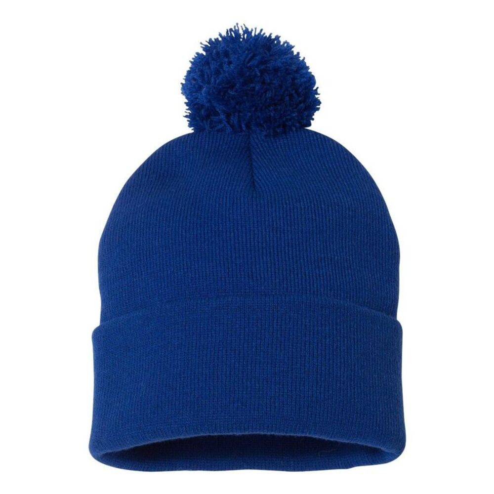 Sportsman Pom-Pom 12 Knit Beanie / Royal Blue